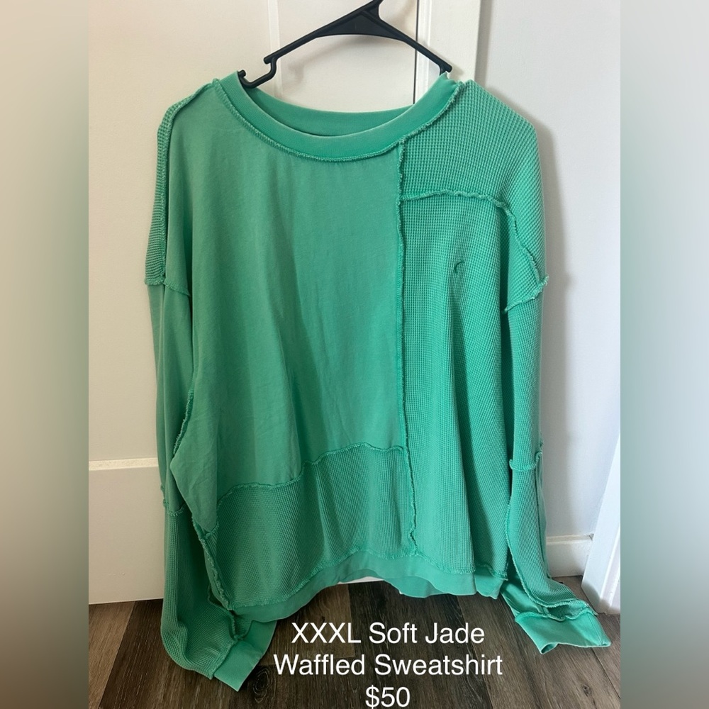 Ziya Active Jade Waffle Sweatshirt